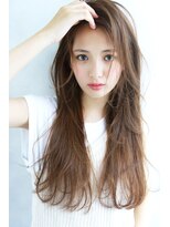 ブラン 栄(Blanc)&nbsp;【Blanc】レイヤーカット＿ロング＿ベージュカラー