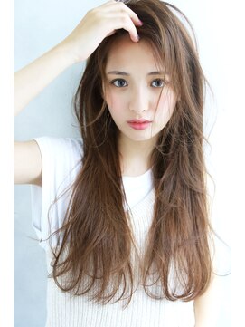 ブラン 栄(Blanc) 【Blanc】レイヤーカット＿ロング＿ベージュカラー