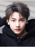 フェザーパーマフェザーショート毛流れセンターパート韓国ヘア