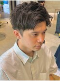 ビジネスマンセンターパートアップバング刈り上げmen's