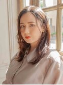 ラフなセミロングスタイル