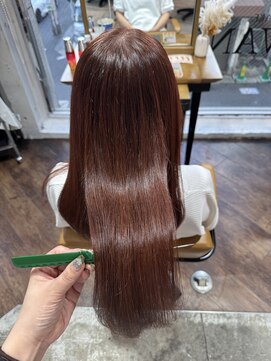 アヴァンスアンス 広島袋町店(AVANCE.ens) 髪質改善カラー×ピンクブラウン