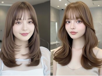 グルグル 札幌大通(GULGUL)の写真/<圧倒的高評価な韓国レイヤーカット>毛先数ミリ単位にこだわる小顔を創る顔周りカット*[札幌大通駅]