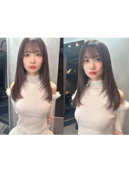 【天王寺駅徒歩30秒】印象が大きく変わる前髪や顔周りを繊細にカット！横顔や首周りも綺麗に魅せる♪