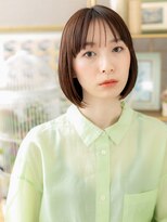カバーヘア ブリス 志木南口駅前店(COVER HAIR bliss)&nbsp;顎ラインボブ/小顔カット/内巻きボブ/チョコレートブラウンg