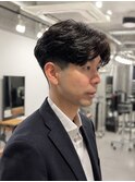 ハイライト/マッシュパーマ/ウルフ/アッシュブラック/下北沢駅