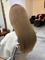 サンノット(SUN KNOT) セミロングレイヤーボブミルクティーベージュエンドカラー