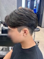 リード 豊洲店(REEED)&nbsp;センターパート縮毛矯正マッシュ刈り上げ毛流れツーブロック