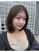 ロンドアベニール 北千住(Lond avenir)&nbsp;レイヤーボブ/ミルクティーベージュ/髪質改善/顔周り/北千住