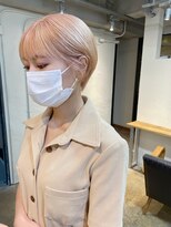 ソイ 下北沢(soi)&nbsp;【pale pink beige】耳掛けショート_ペールピンク_ケアブリーチ