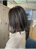 #黒髪#ボブルフ#ネビージュ#小顔#ワンレン