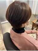 大人ショート×ナチュラルブラウン