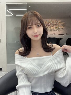 ロンド マーレ 天神大名店(Lond mare) 韓国くびれヘア　韓国巻き　韓国風ヘア　前髪　顔まわりレイヤー