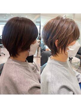 バンプ ギンザ(BUMP GINZA) くびれショート/マロンブラウン/大人ショートボブ/山口