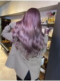 ラベンダーグレージュ、ハイライト、バレイヤージュ、レイヤー