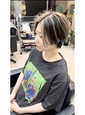 ハンサムショート+バレイヤージュ