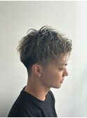 スパイキーショート×ツイスパ×ミルクティーベージュ