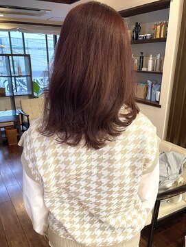 ダアッカ(da acca) ブリーチなしダブルカラーチェリーピンクブラウン