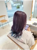 パープル×ターコイズブルー葉田9