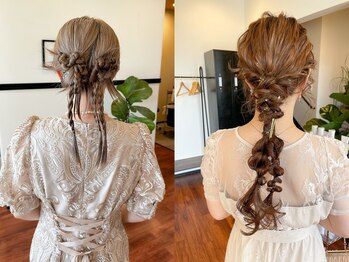スリー バイ ザサロンフジサワ(THREE by the salon fujisawa)の写真/プロの手で崩れにくく華やかな髪に！”なりたい”スタイルで写真映えもばっちり♪特別な日をより彩ります◇