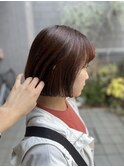 西葛西で脱白髪 白髪ぼかしハイライト ピンクカラー