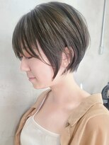 エリマ 横浜西口(elima)&nbsp;横浜西口大人ミディアムボブミディアムパーマ丸みレイヤーくびれ