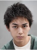 渋谷メンズスパイキーショートフェザーパーマ刈り上げショート