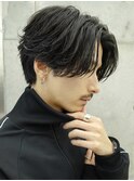 難波フェザーパーマフェザーショートセンターパート20代緩め色気