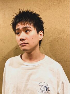 リアイス(Re:ICE) 黒髪スパイキーショートウルフ/池袋メンズカット/目白メンズヘア