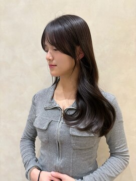 ジーナ 南草津(Zina) 暗め透明感カラーロング顔まわりカット