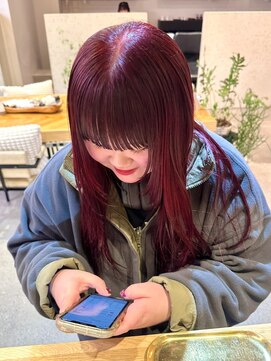 ディッセンバー 神宮前(December) 暖色カラー/ボルドーカラー/レイヤーカット/ケアブリーチ/渋谷