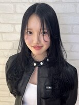 ルノン フィージュ(LUNON fieju)&nbsp;黒髪クラゲヘアーオリーブグレー小顔ココアベージュ