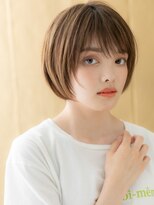 カバーヘア ブリス 戸田公園西口店(COVER HAIR bliss)&nbsp;オレンジベージュハイライトカラー丸みボブX戸田公園20代30代