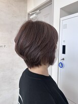 プリンプ トータルビューティ(PRIMP.total beauty)&nbsp;chocolate lavender ショートボブ　ココアカラー白髪ぼかし