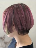 【FORM】フェザーピンクとエッジショート
