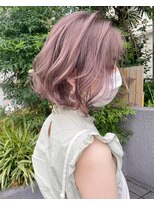 アリア バイ アルティナ(alia by artina)&nbsp;フェザーボブ×くすみカラー×ラベンダーグレージュ×カールボブ