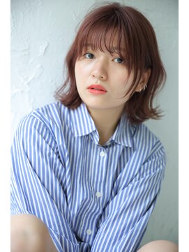 エフ ヘアーアンドリラクゼーション(F. hair & relaxation) 【F.】中崎町２０代３０代顔周りりレイヤーボブピンクラベンダー