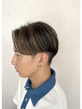 スキル(SKILL) 縮毛矯正メンズ/センターパート/メッシュ