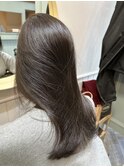 【くすみ感と艶のグレーブラウン】髪質改善カラー