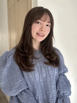 ノイカーム(noi Calm) レイヤーカット/大人上品/シースルーバング/ブラウンベージュ