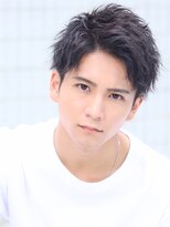 コンフィデンス メンズヘアー(confidence MEN'S HAIR) 爽やか黒髪短髪【スパイキーショート】アップバングゲツ