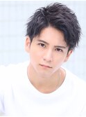 爽やか黒髪短髪【スパイキーショート】アップバングゲツ
