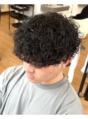 【プードルパーマ】刈り上げマッシュスパイラル無造作メンズ