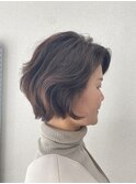 ノーブロー仕上げ／ヘアオイルでスタイリング