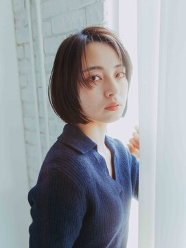リュープリエ 笹塚(Lieu plie) 可愛くなりすぎずクールな印象のかきあげクールボブ