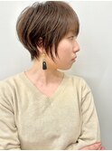 大人可愛いマッシュショートボブウルフひし形ショート20代30代