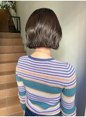 原宿ブリーチなしダブルカラーピンクベージュミディアムボブ20代