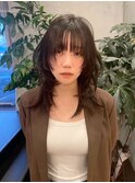 ◎韓国ヘアー顔周りレイヤーおくれ毛ミディアム前髪新潟長岡宮関