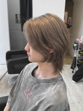 インク サカエ(inq sakae) メンズ/ウルフカット/ミルクティーアッシュ