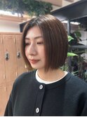 切りっぱなし/ミニボブ/髪質改善/オージュア/西新/百道浜